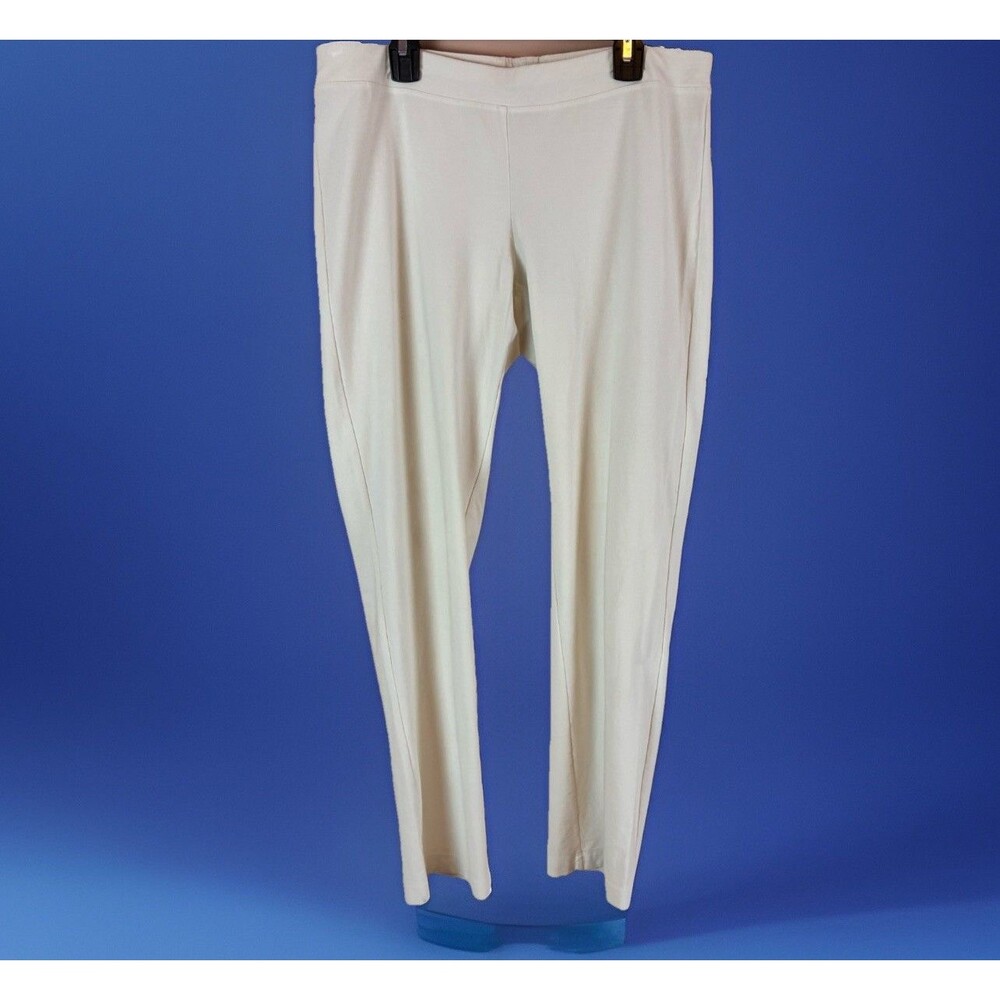 Eileen Fisher Women’s White Ponte Slim Ankle Legging Pants Size Small USA